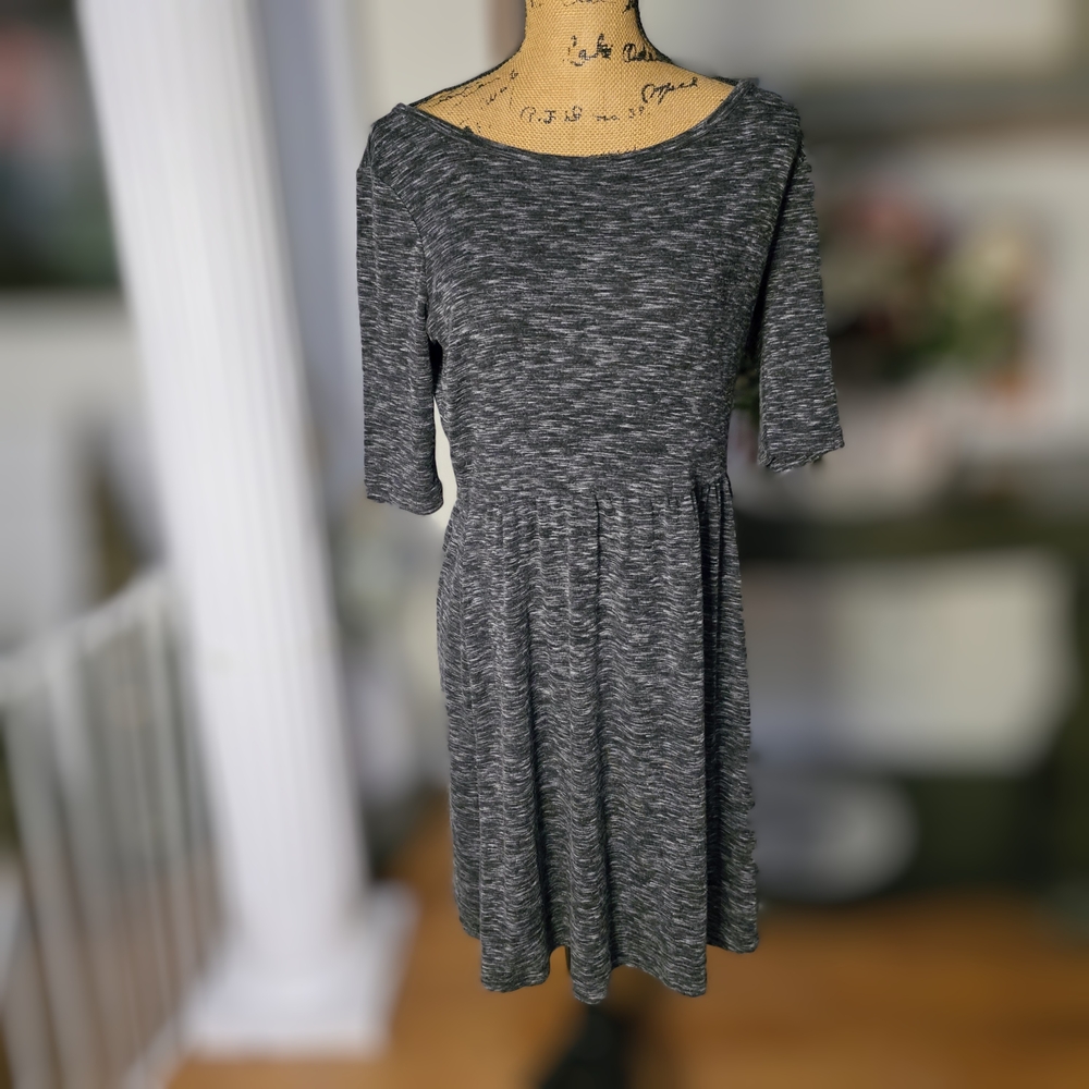 Paraphrase Charcoal Midi Dress